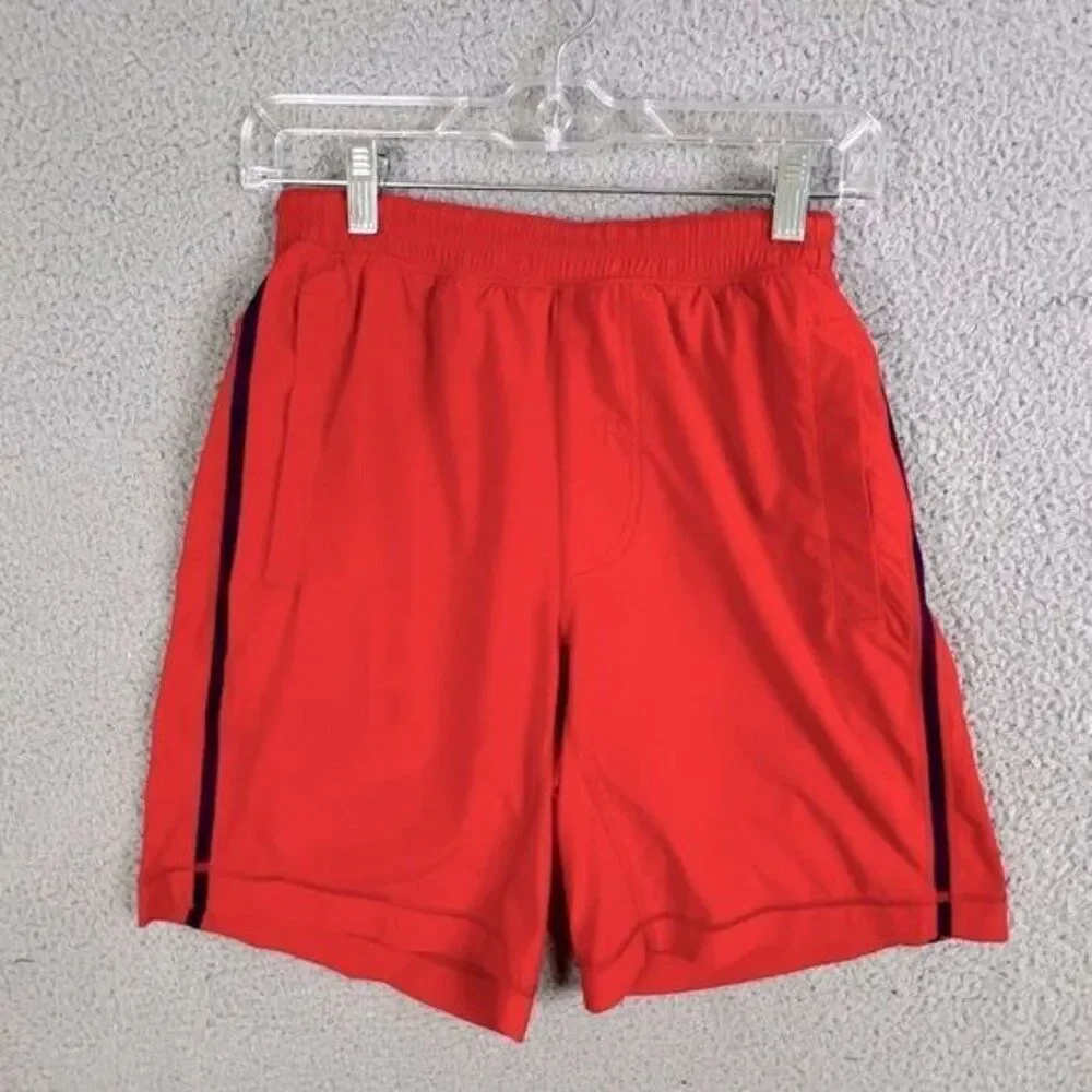 LULULEMON MENS SWIMMING TRUNKS RED SIZE M